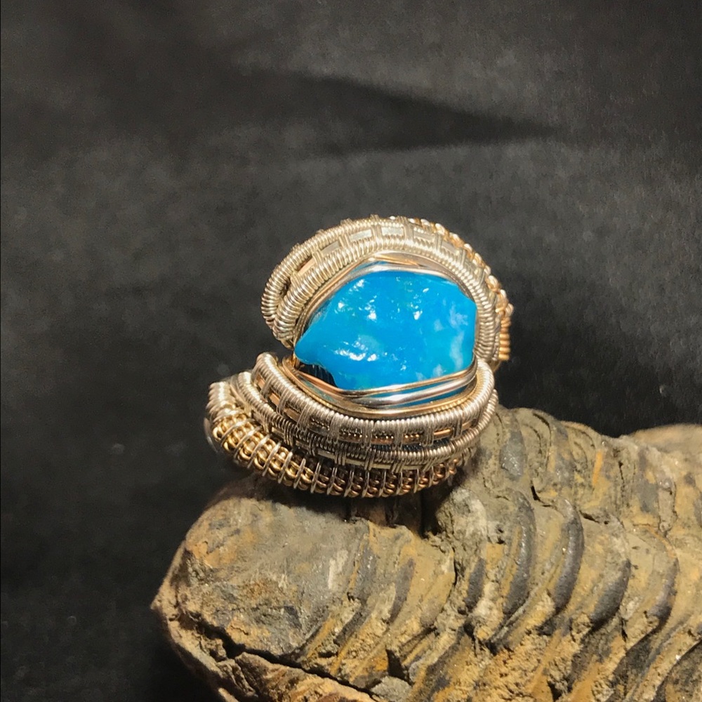 Sterling Silver Turquoise Ring Size 10